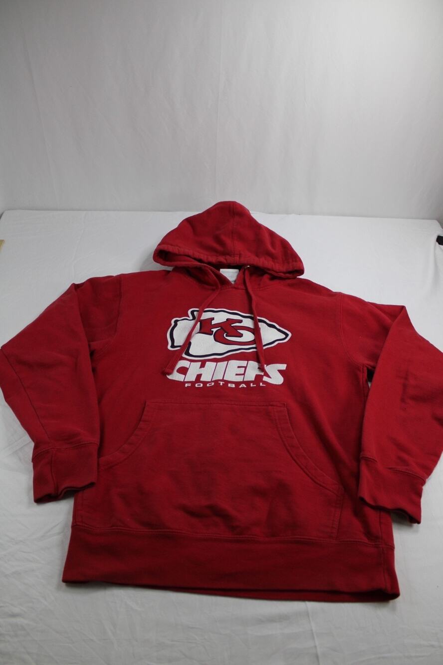 Kansas City Chiefs Mens S Red NFL Team Apparel Pullover Hoodie Football Logo